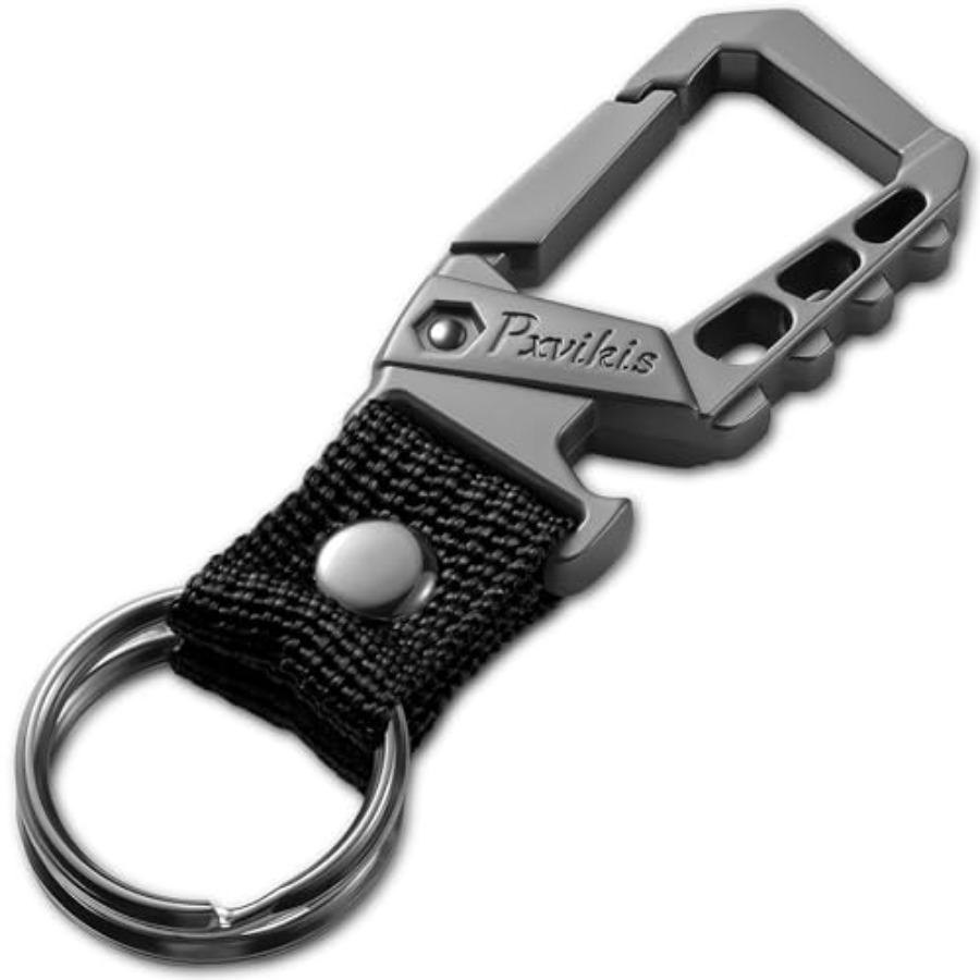 Bottle Opener Keyring - Metal heavy duty key chain carabiner