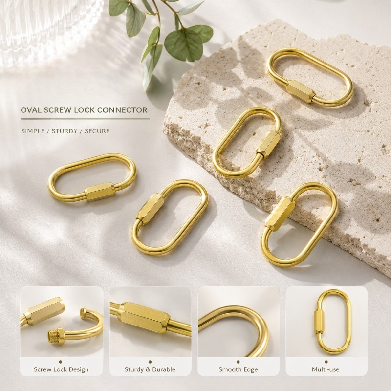 Edc Car Carry - Solid Brass Screw Type D-Ring Keychain