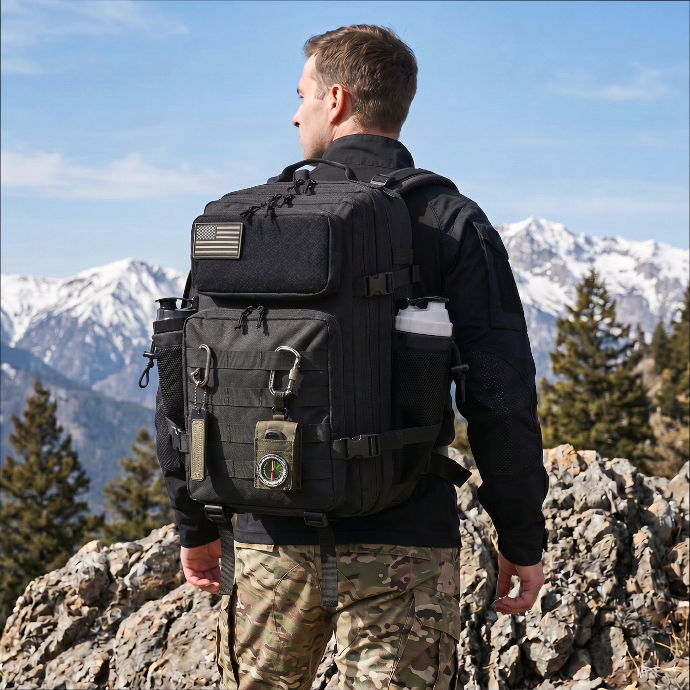 Edc Concealed Carry Bag - 45L Large Capacity Tactical Fishing Backpack
