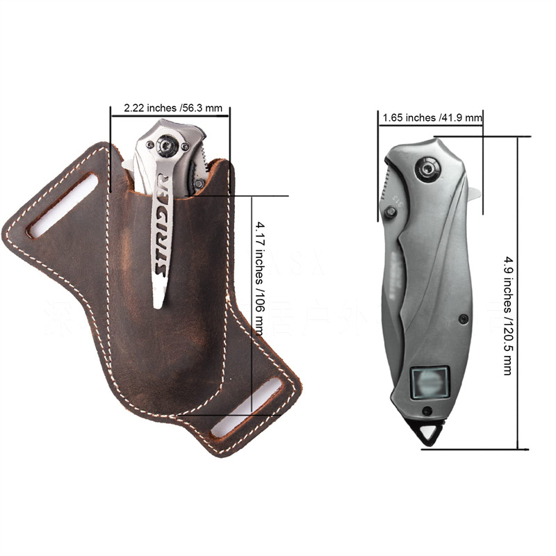 1PC Leather Knives Sheaths Fol - огляд і ціна Edc Everyday Carry Knives
