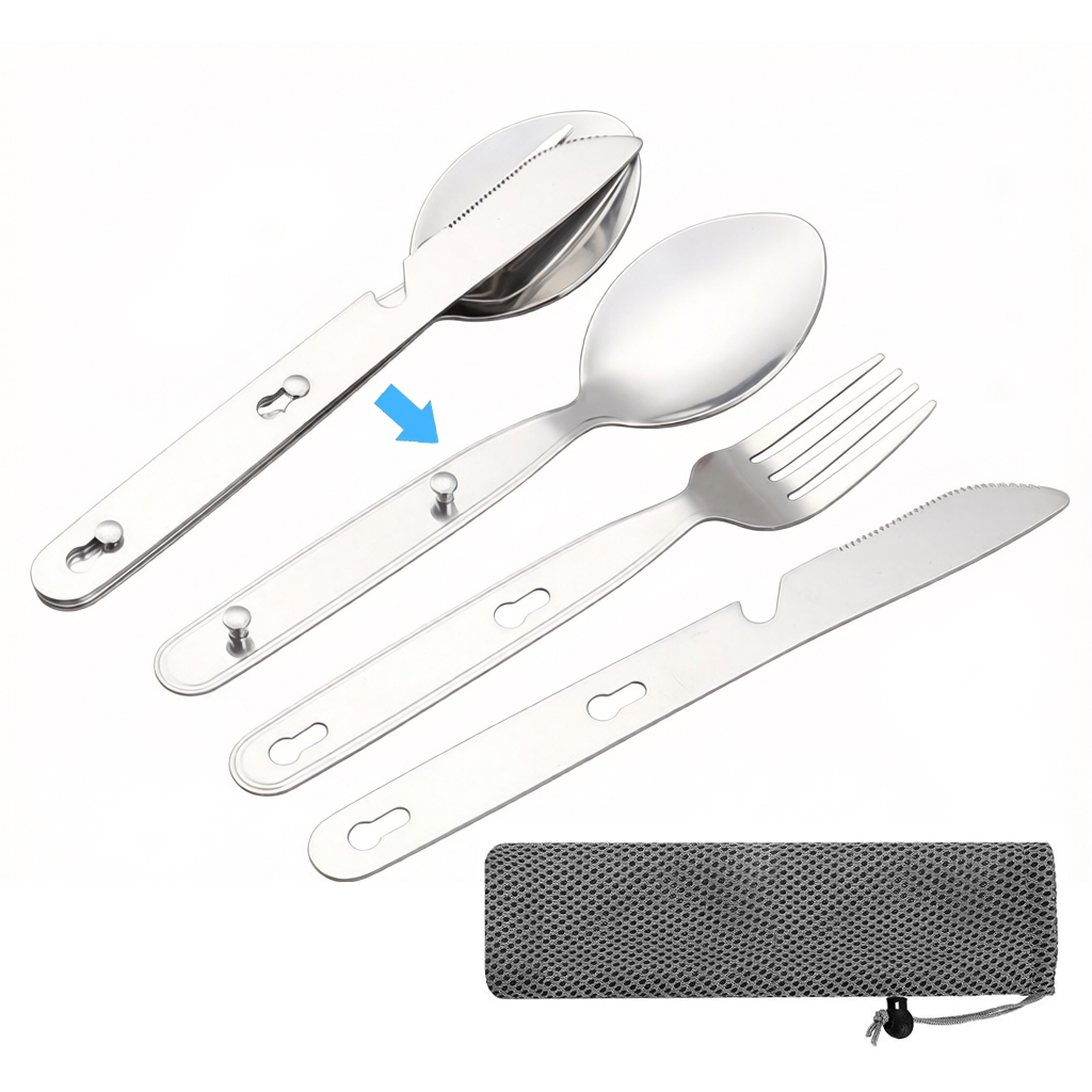 3pcs/set Folding Spoon Fork Kn - огляд і ціна Edc Everyday Carry Knives