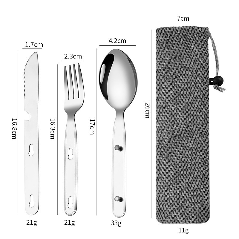 3pcs/set Folding Spoon Fork Kn - огляд і ціна Edc Everyday Carry Knives
