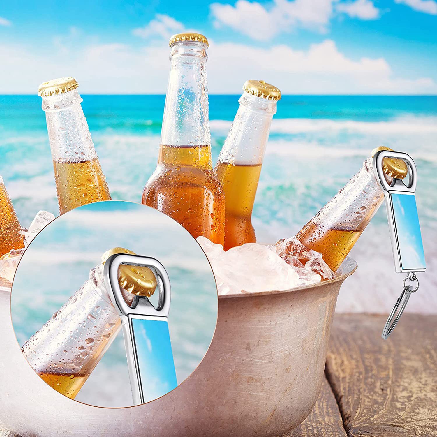 AED7-10 Pcs Sublimation Blank  - огляд і ціна Bottle Opener Keyring